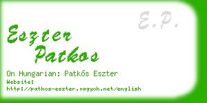 eszter patkos business card